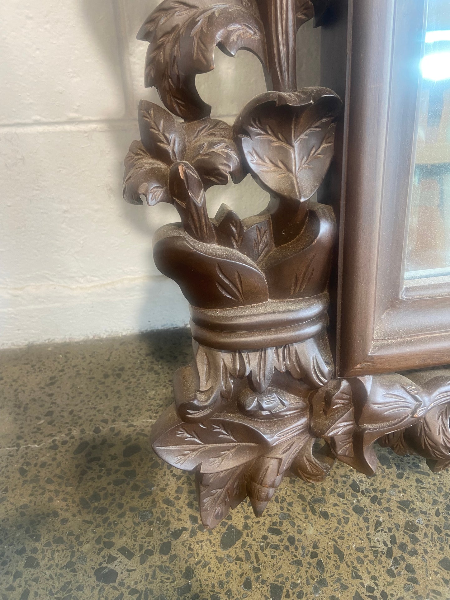 Huge Teak Handcrafted Mirror