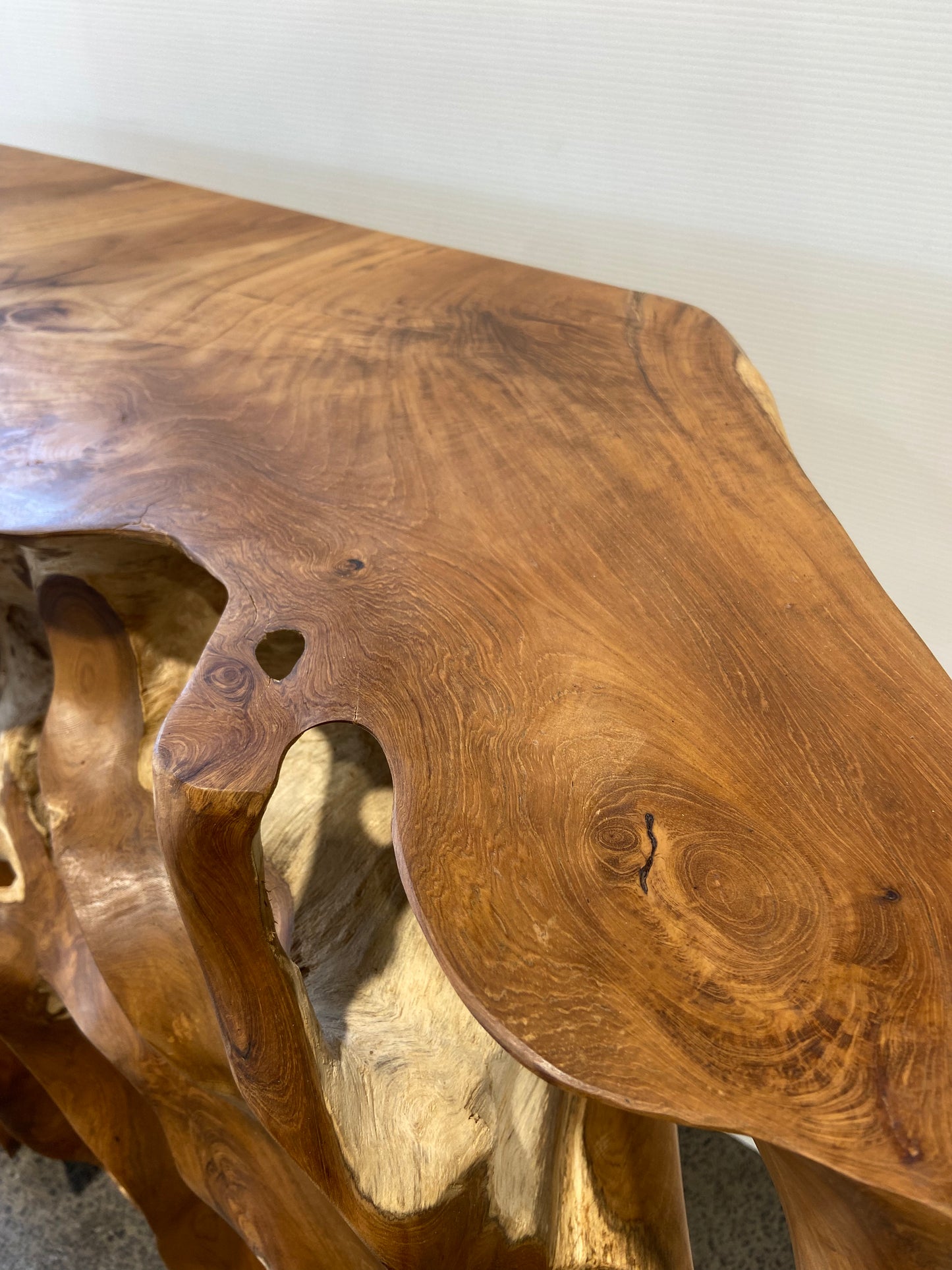 Beautiful handcrafted Solid Teak occasional side table.