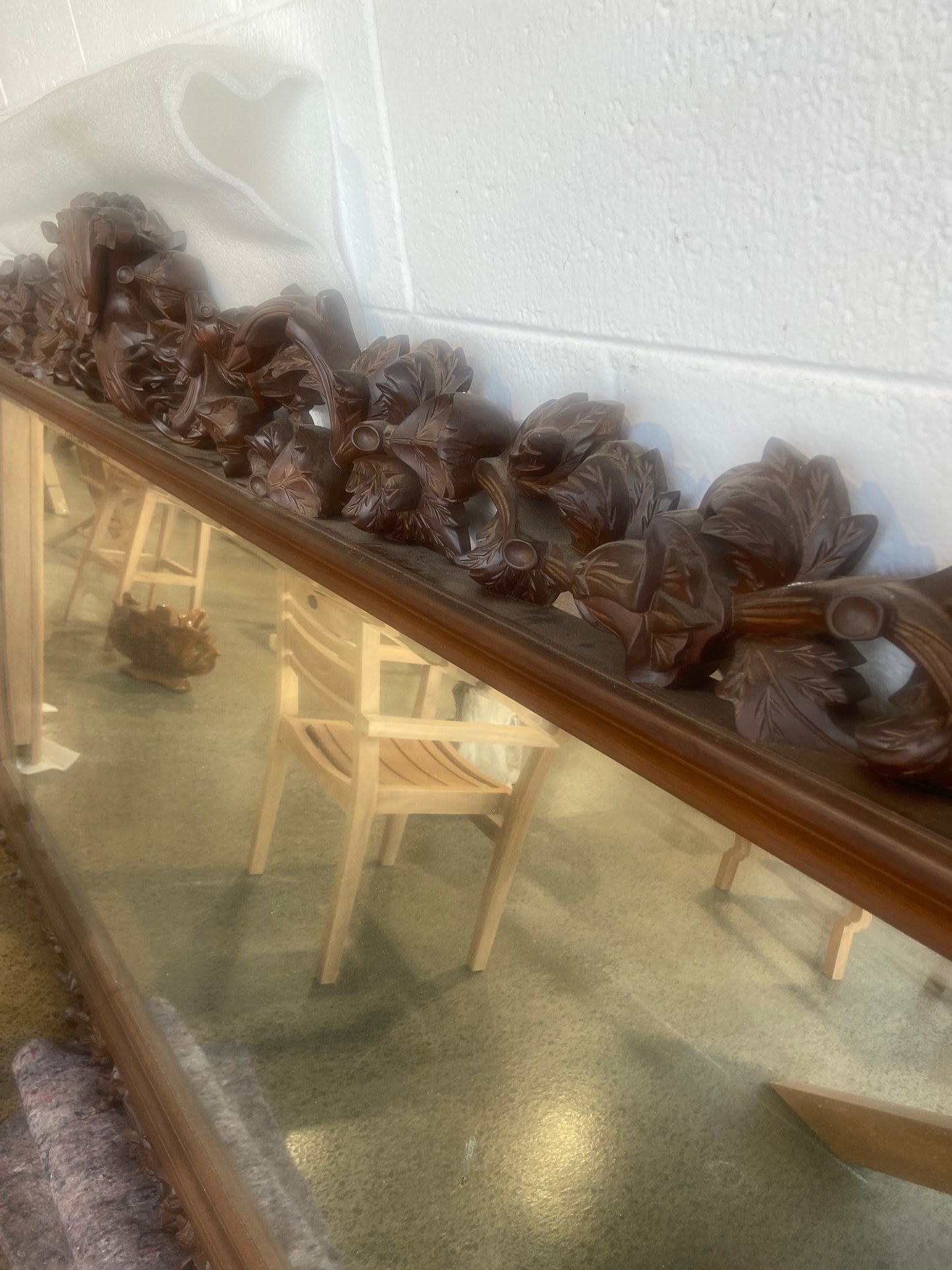 Huge Teak Handcrafted Mirror