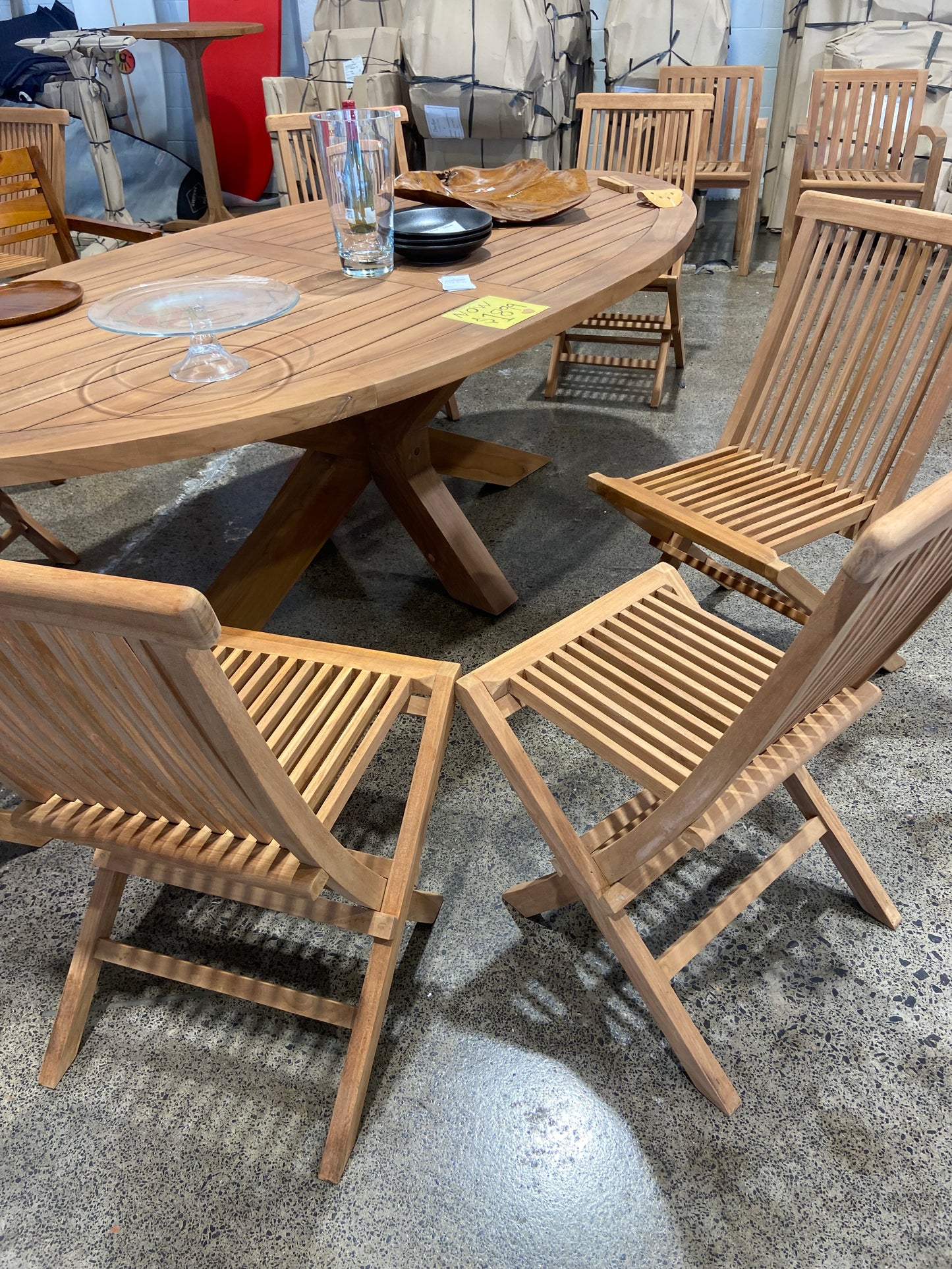 Eclipse Oval 2500mm x 1200mm Outdoor SolidTeak Dining Table