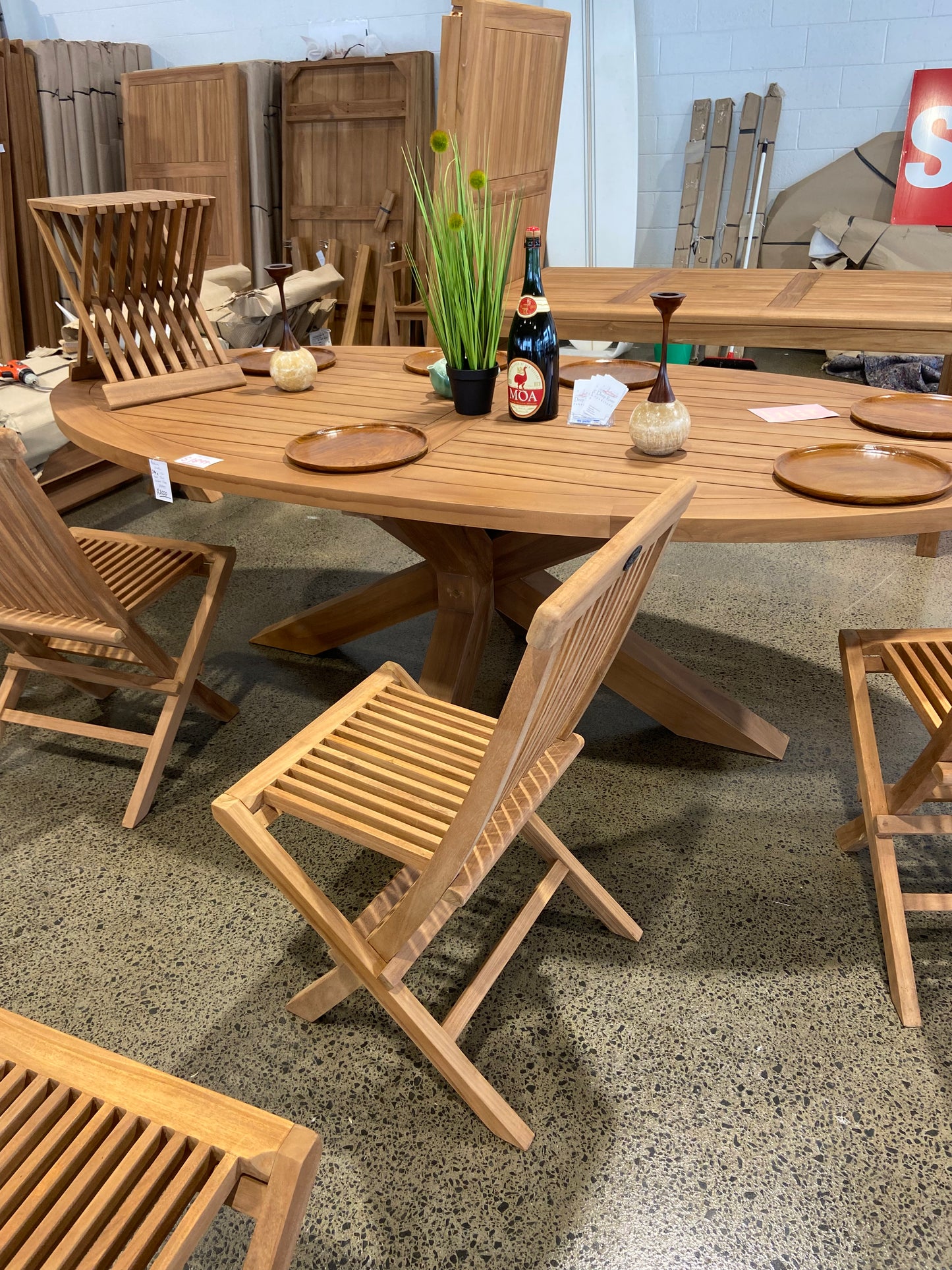 Eclipse Oval 2500mm x 1200mm Outdoor SolidTeak Dining Table