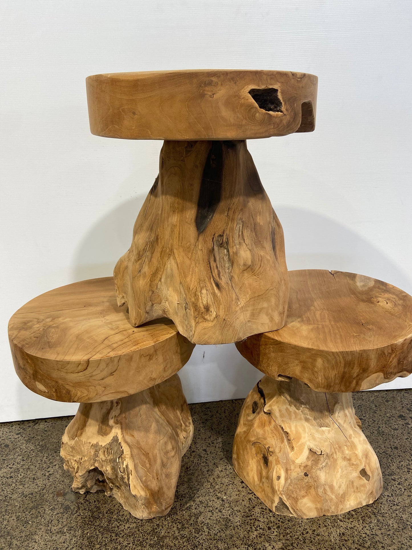 Organic root wood Stools or side table