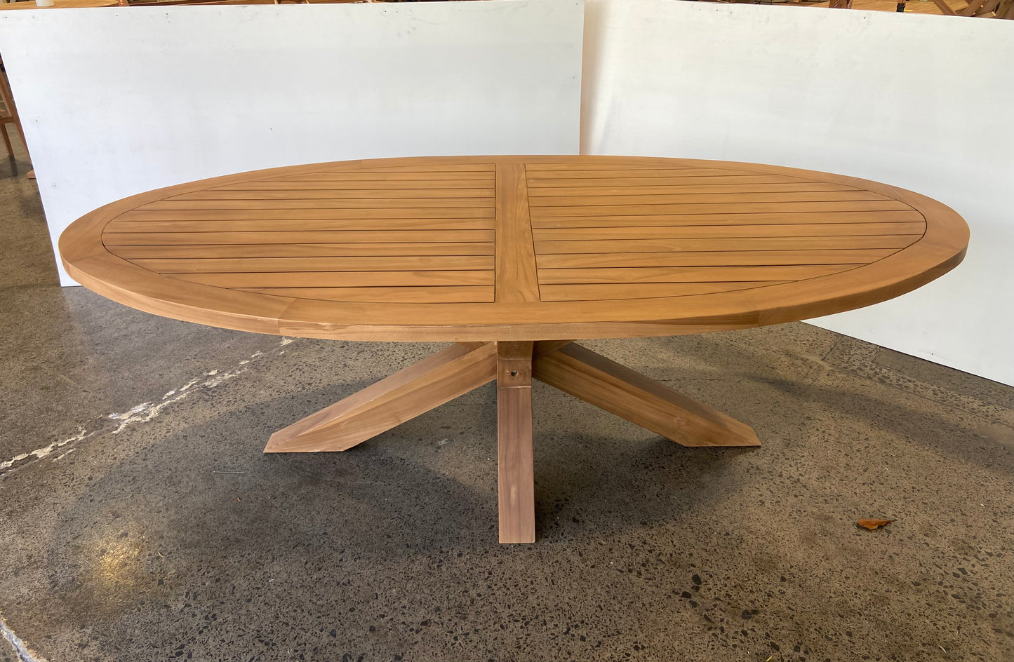 Eclipse Oval 2500mm x 1200mm Outdoor SolidTeak Dining Table