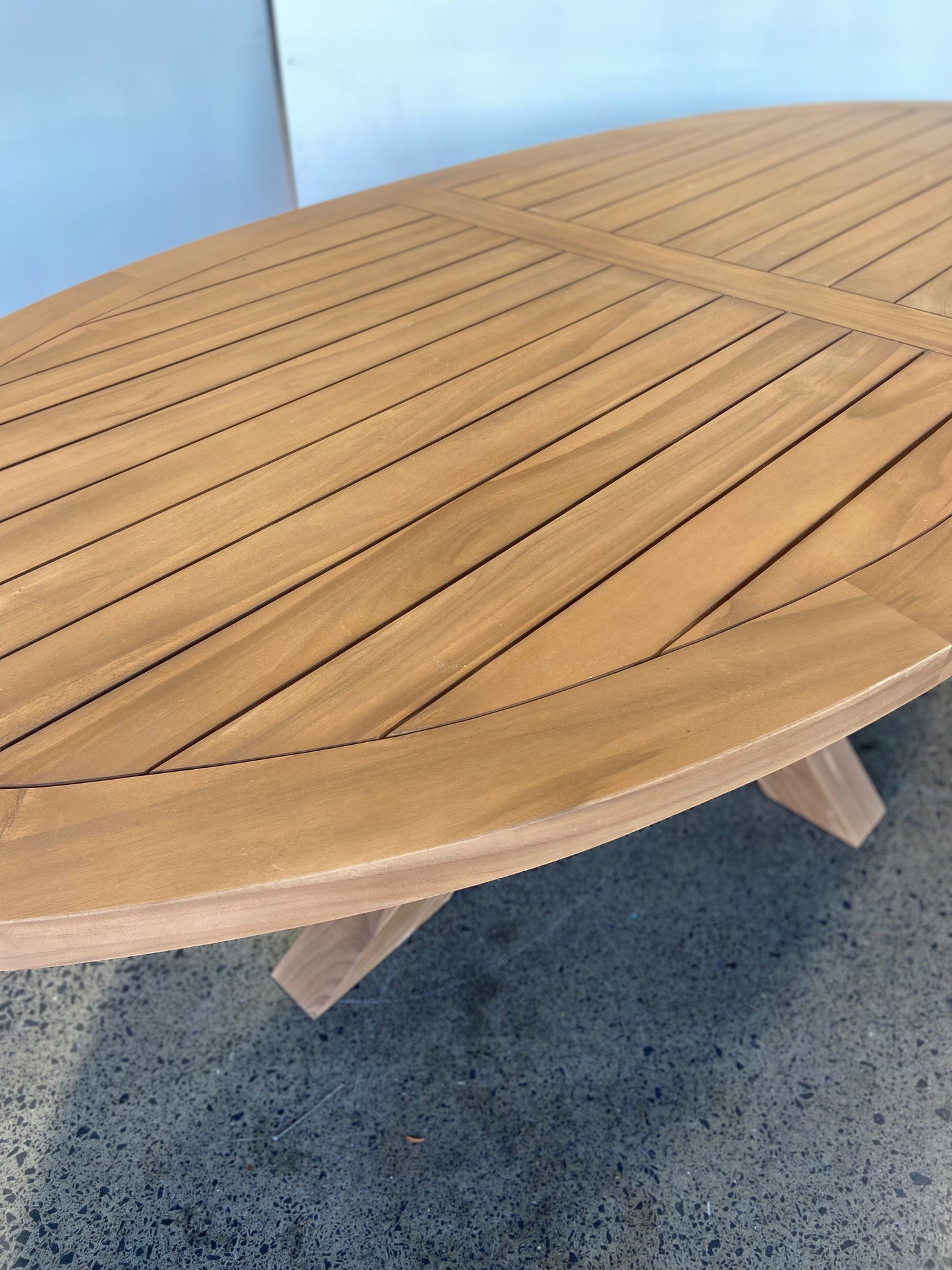Eclipse Oval 2500mm x 1200mm Outdoor SolidTeak Dining Table