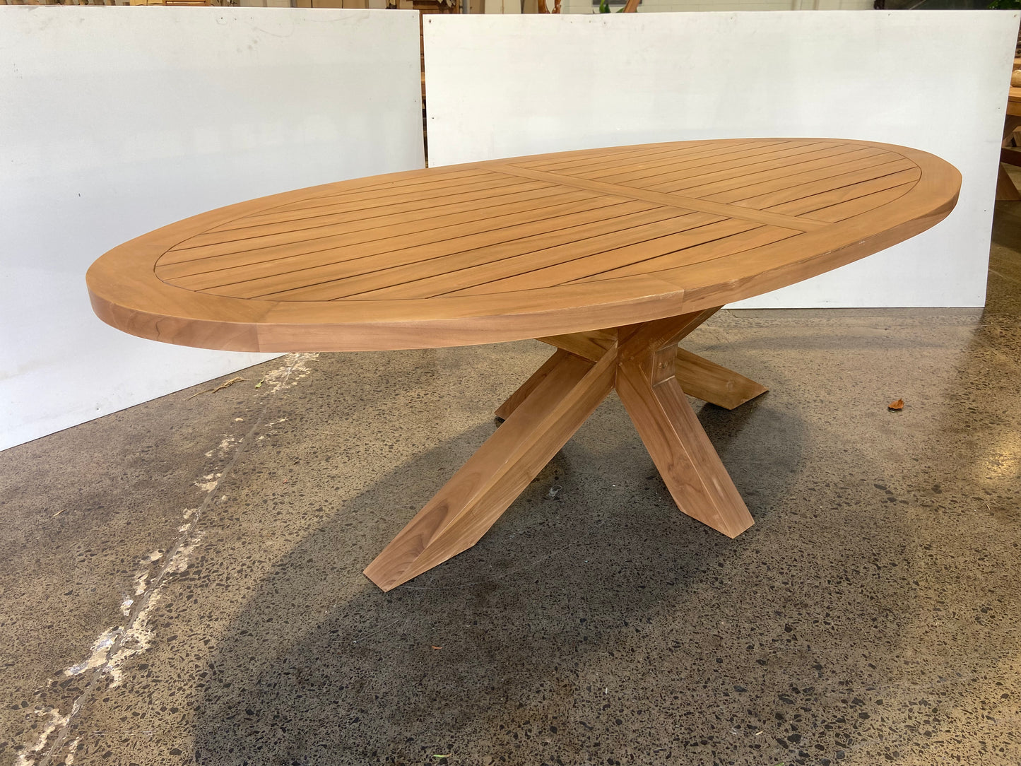 Eclipse Oval 2500mm x 1200mm Outdoor SolidTeak Dining Table