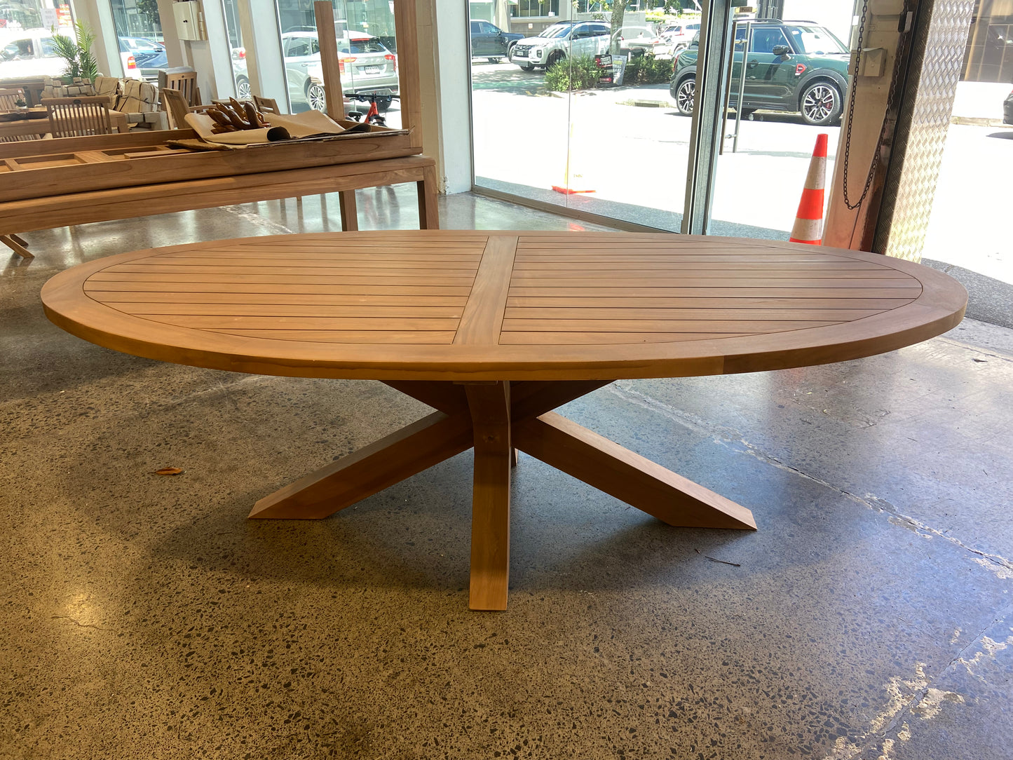 Eclipse Oval 2500mm x 1200mm Outdoor SolidTeak Dining Table