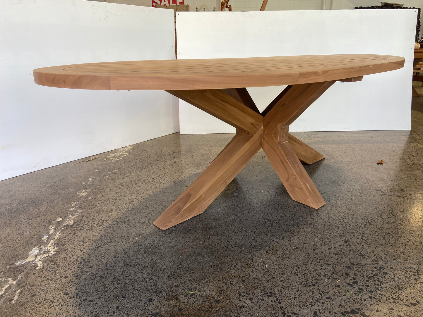 Eclipse Oval 2500mm x 1200mm Outdoor SolidTeak Dining Table