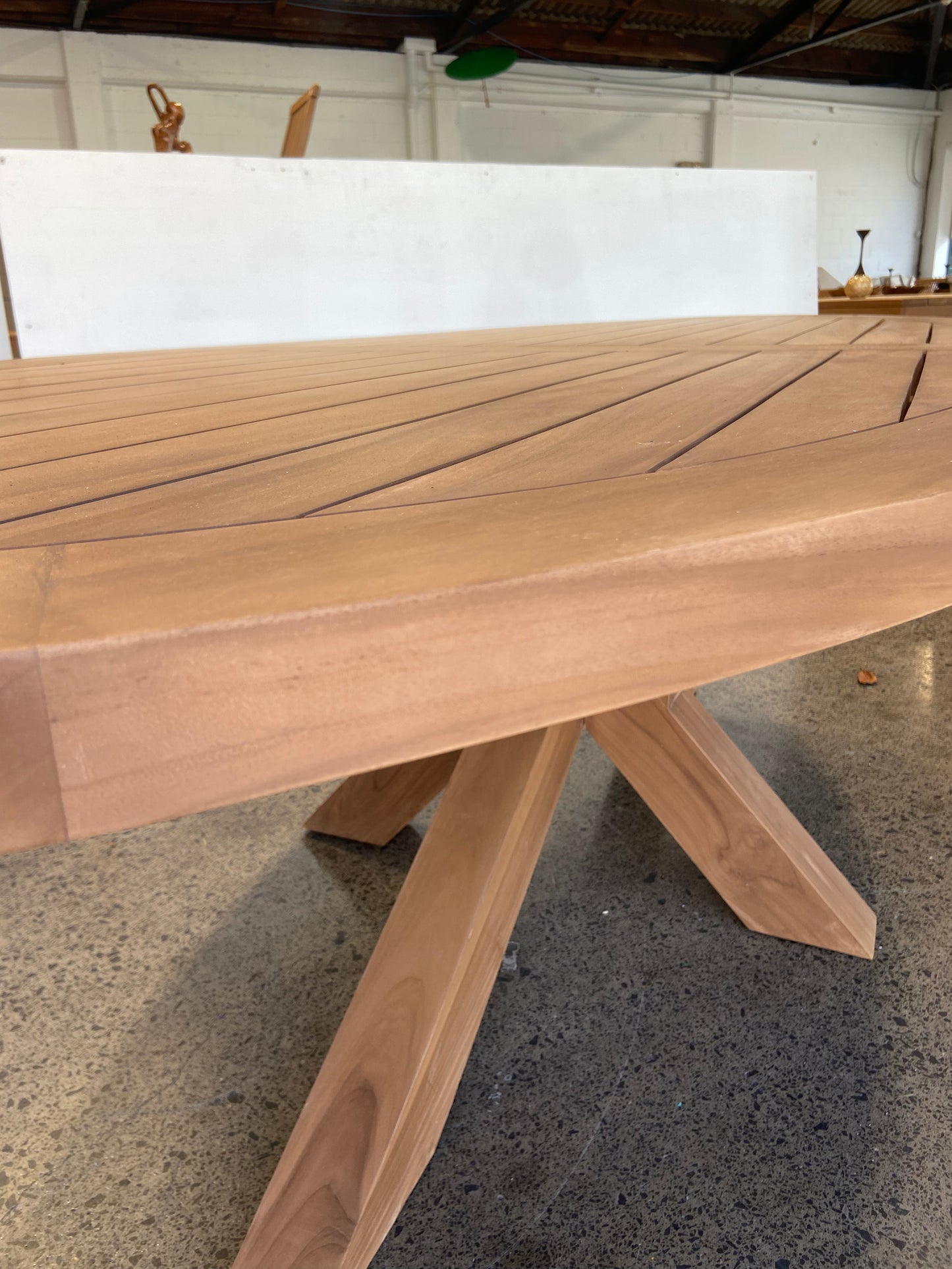 Eclipse Oval 2500mm x 1200mm Outdoor SolidTeak Dining Table