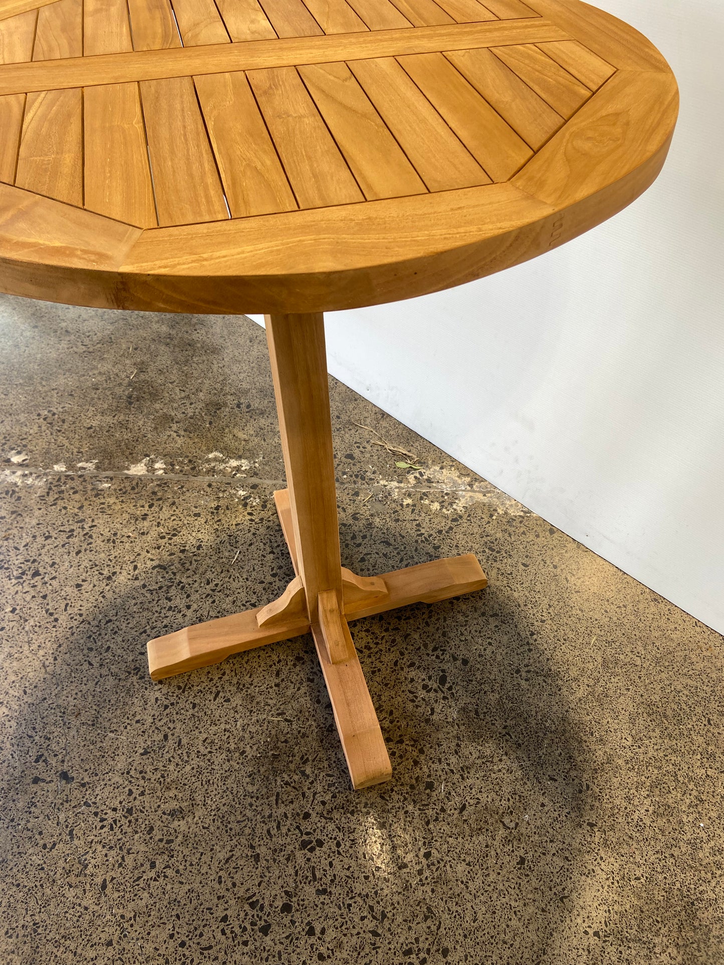 Solid Teak Outdoor Bar Table 800mm Round