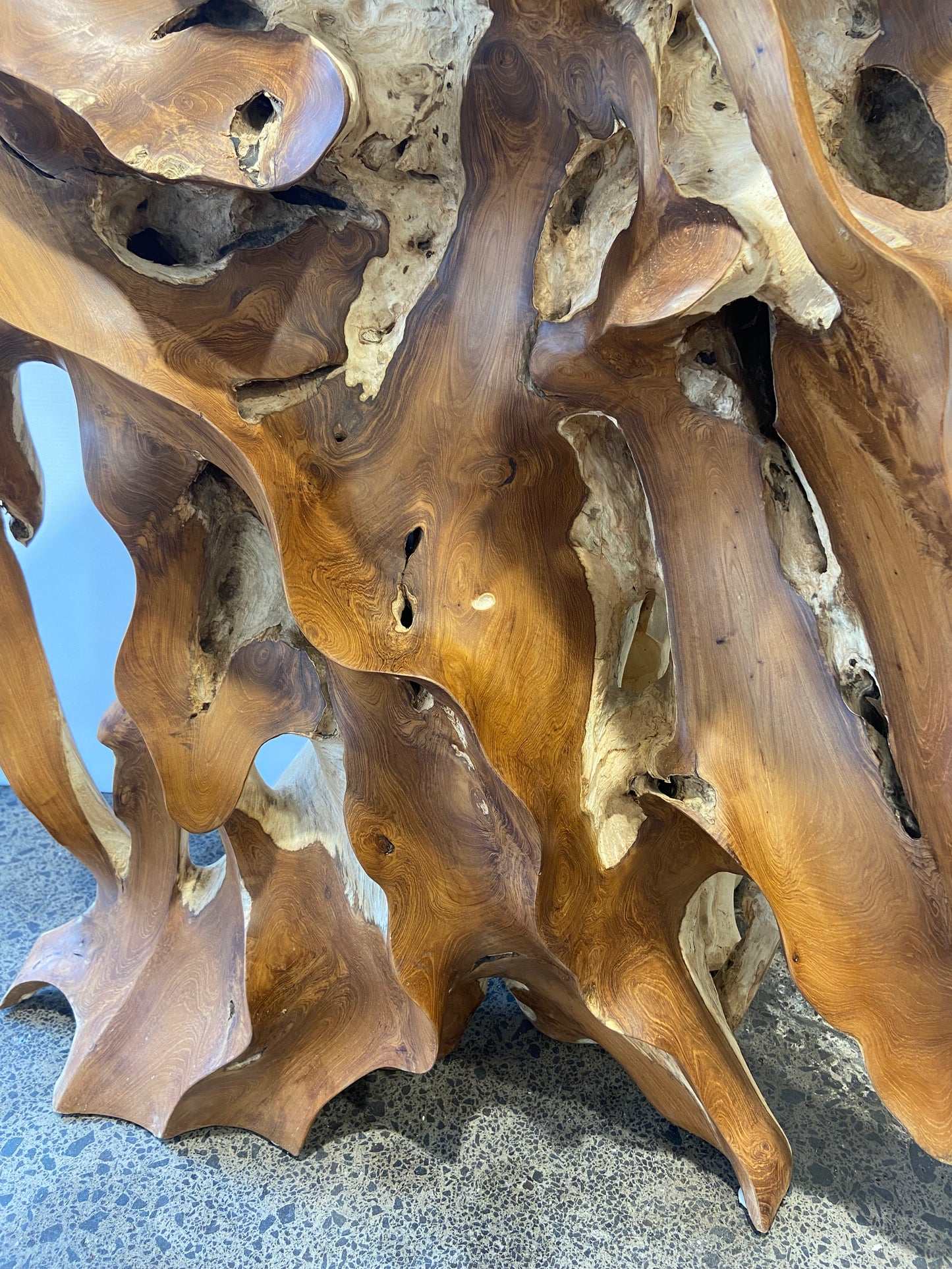 Beautiful handcrafted Solid Teak occasional side table.