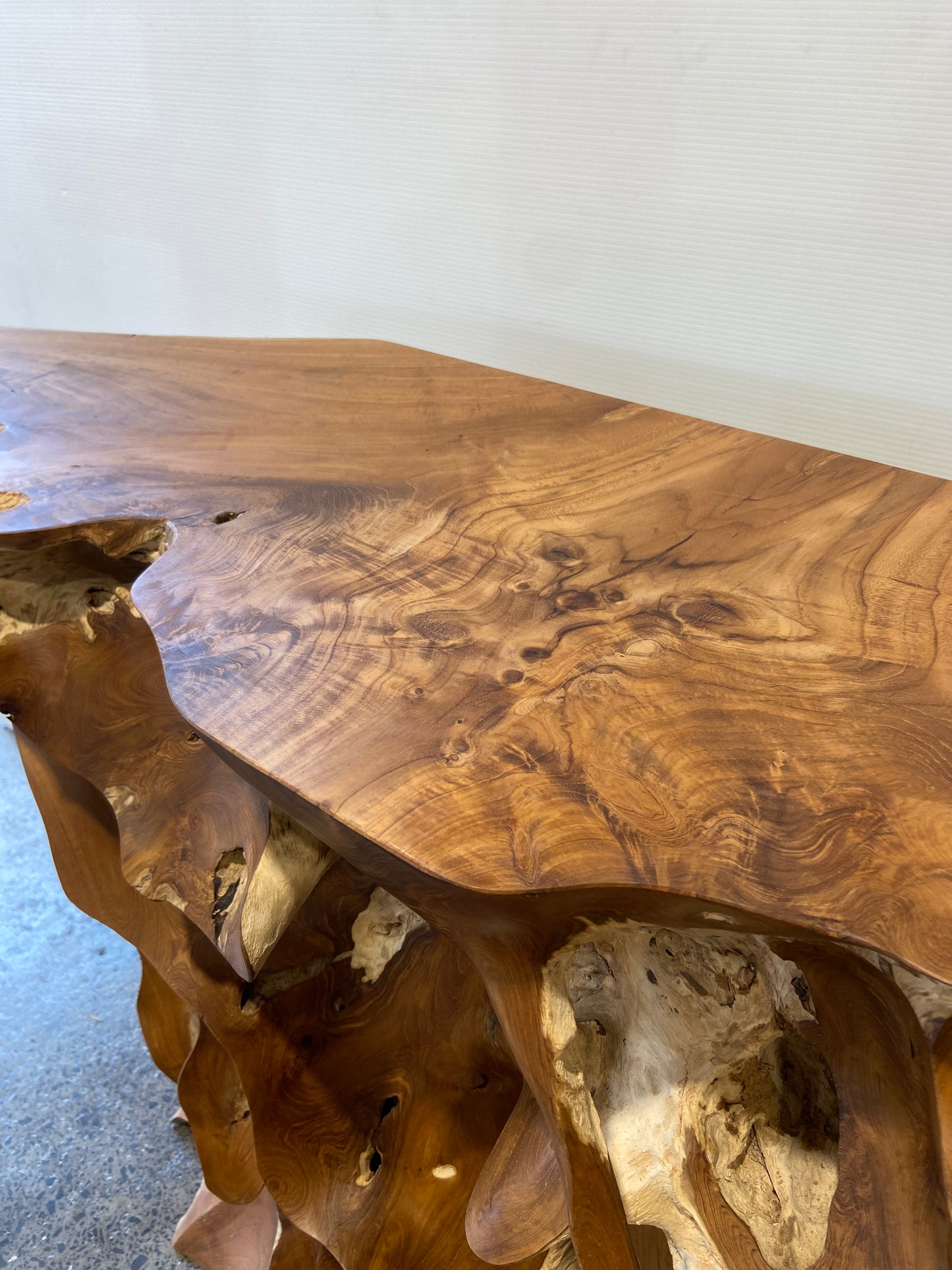 Beautiful handcrafted Solid Teak occasional side table.