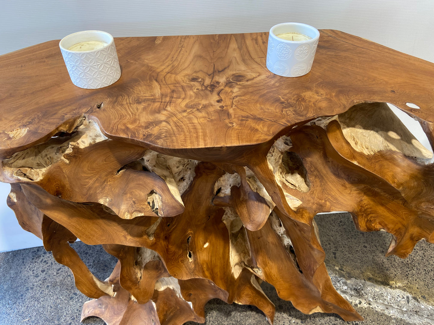 Beautiful handcrafted Solid Teak occasional side table.