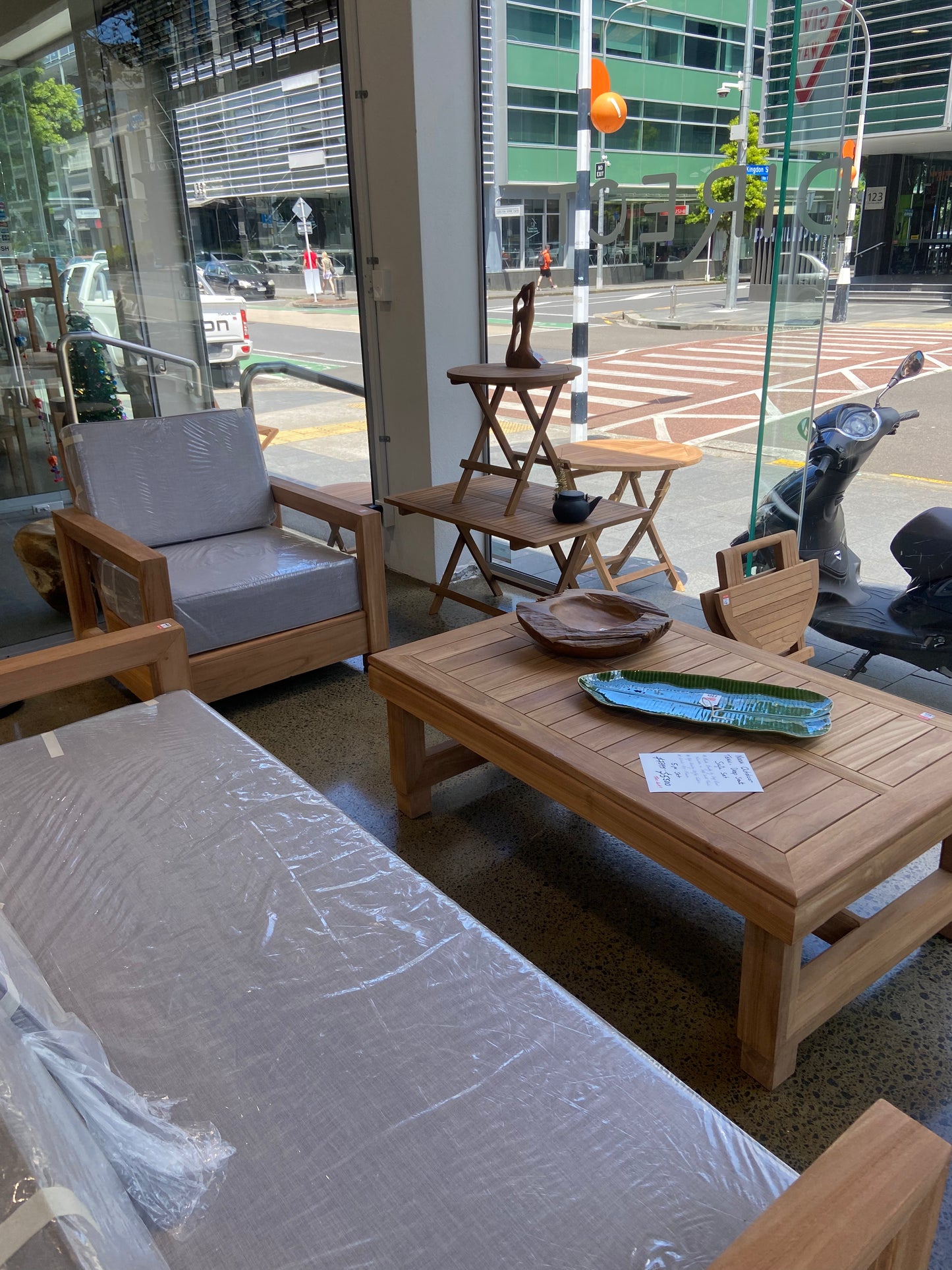 Fully Deep Seat Outdoor 5pc Set, Quick Dry Foam,Thicker Solid Teak Frame and Construction.