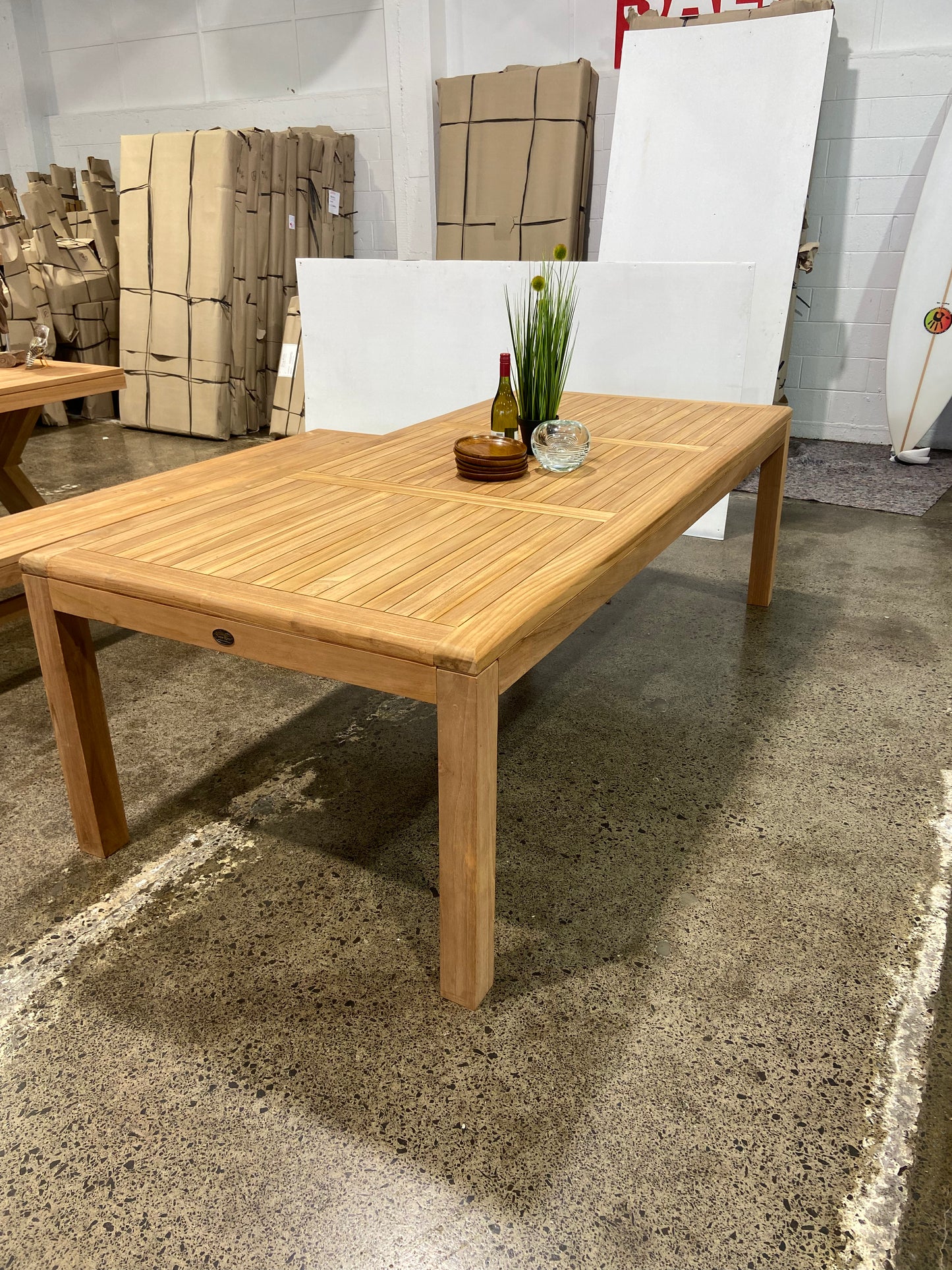 Heavy Duty Bistro Table 2200mm x 1100mm in Solid Teak