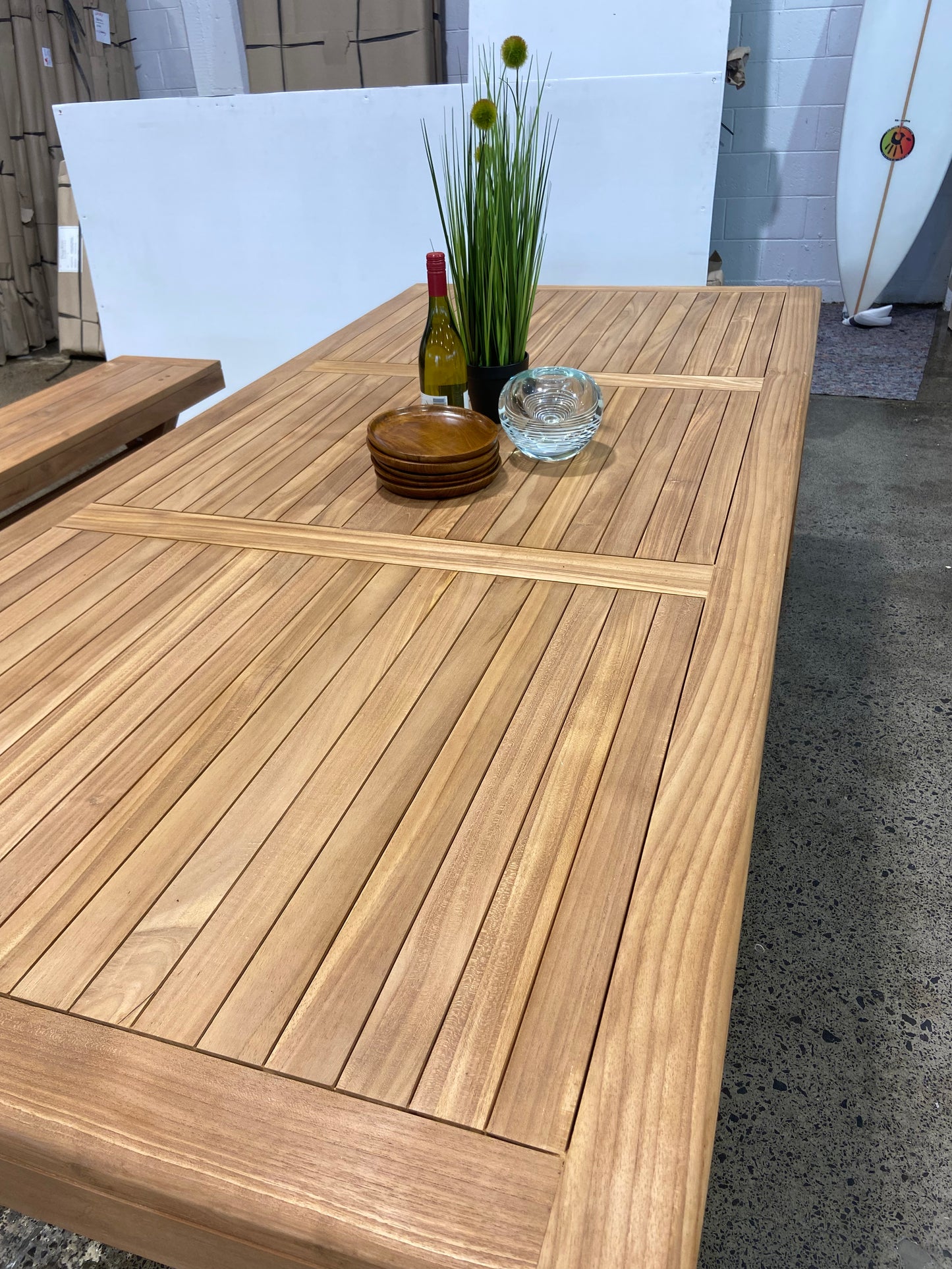 Heavy Duty Bistro Table 2200mm x 1100mm in Solid Teak