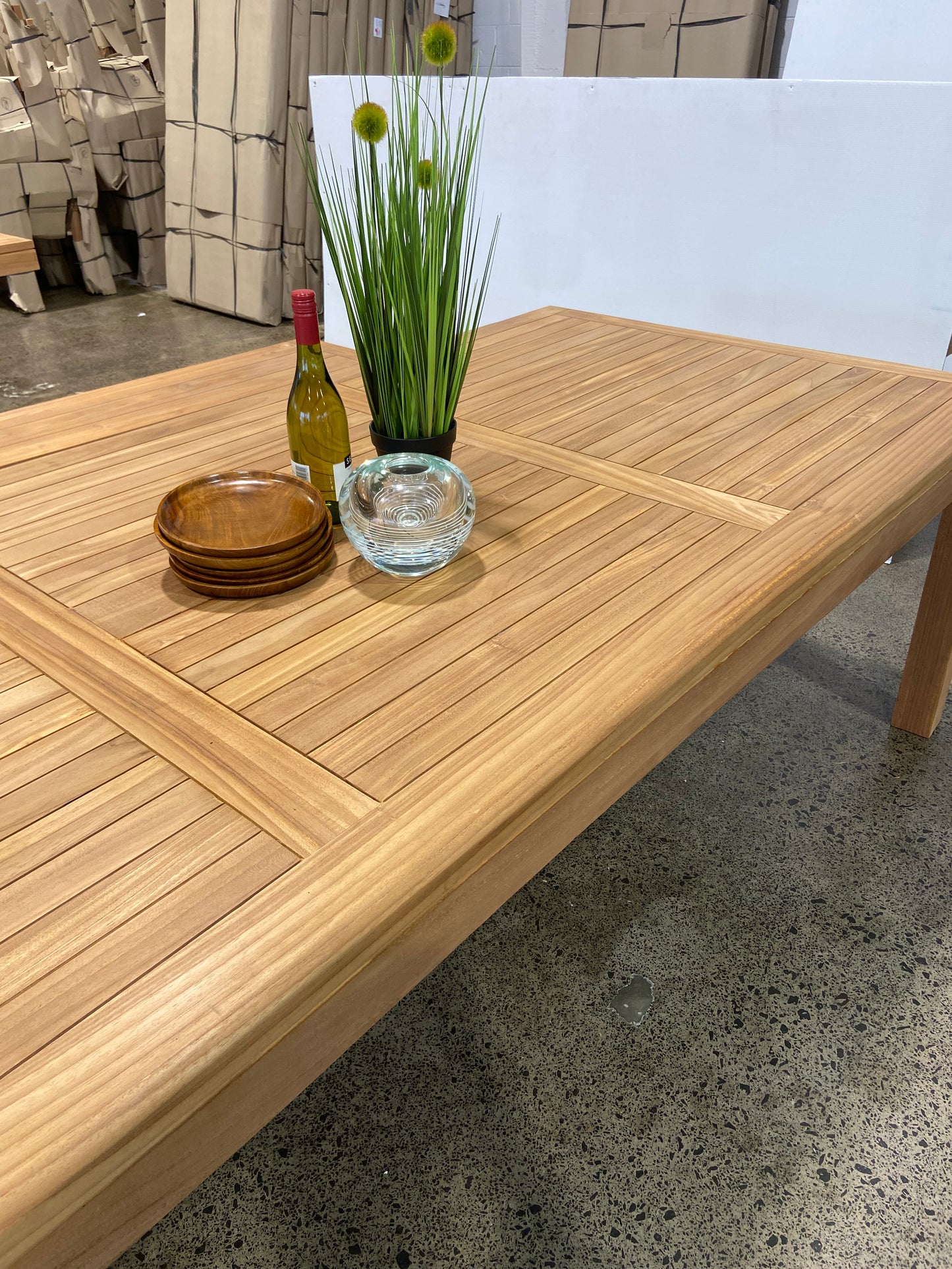 Heavy Duty Bistro Table 2200mm x 1100mm in Solid Teak