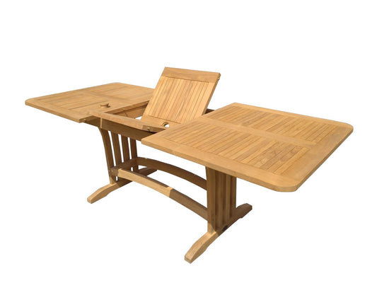 Bonsai extending garden table in Solid Teak extending 2100mm