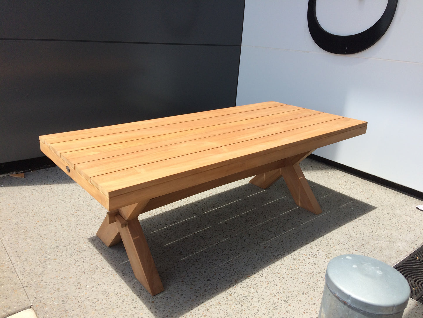 Chunky Solid Teak Trestle Table 1700mm x 900mm  BRONCO