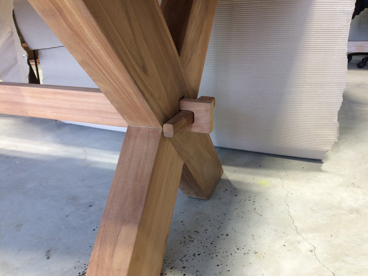 Chunky Solid Teak Trestle Table 1700mm x 900mm  BRONCO