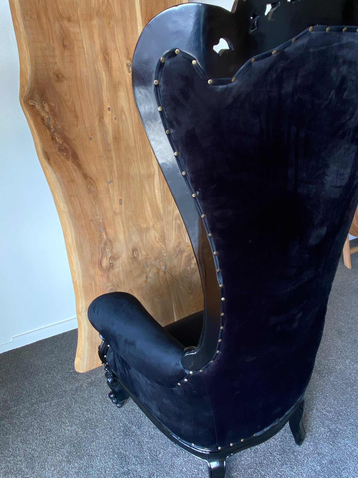 High Dutchess Mahogany Throne Chair , handmade.