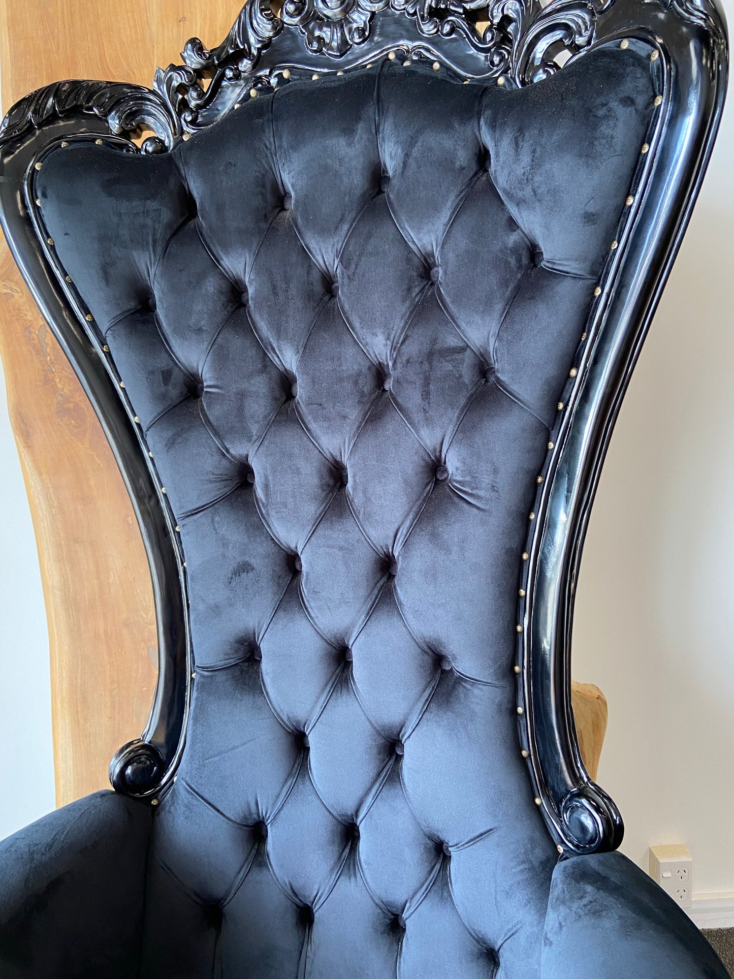 High Dutchess Mahogany Throne Chair , handmade.