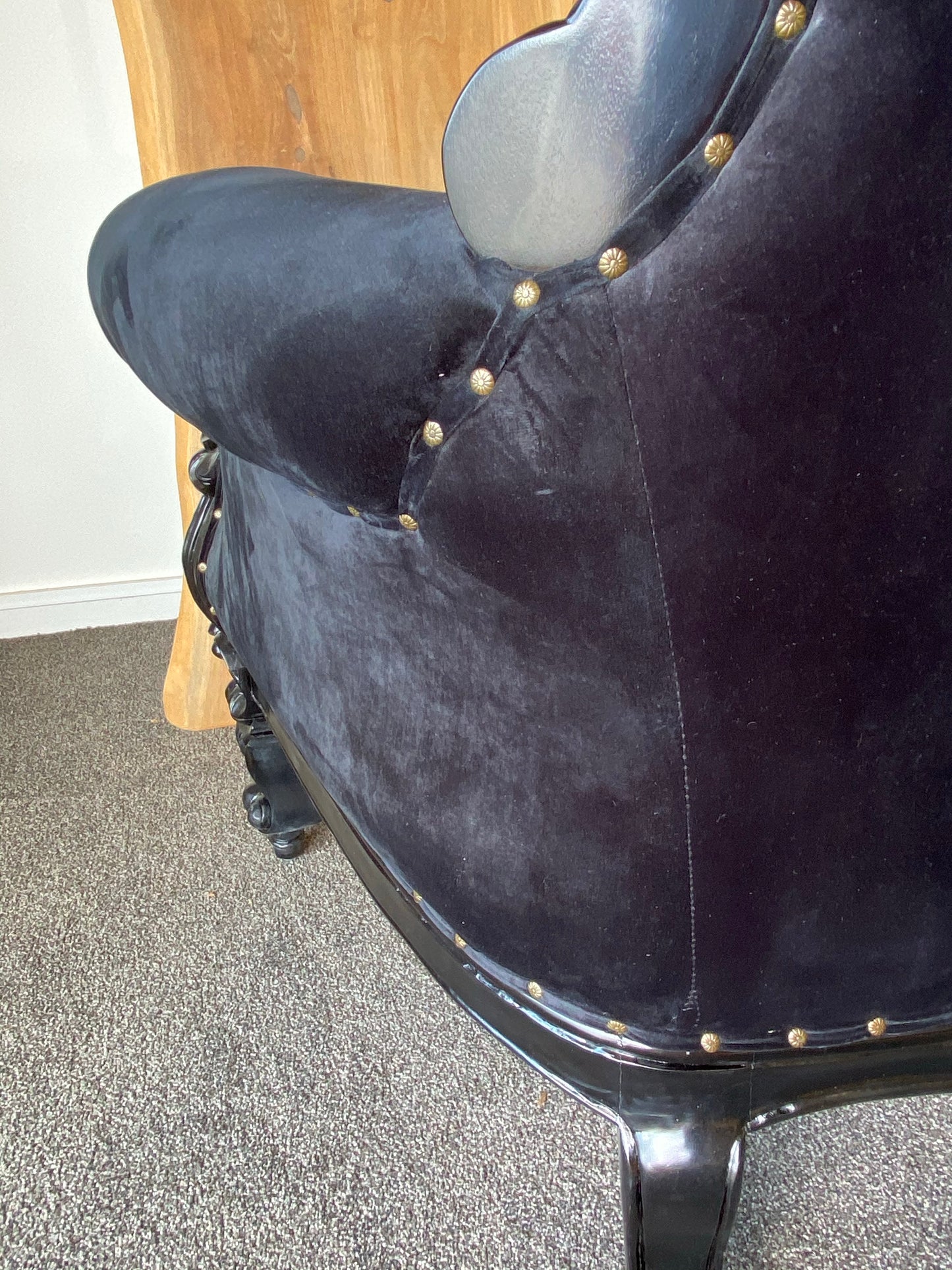 High Dutchess Mahogany Throne Chair , handmade.